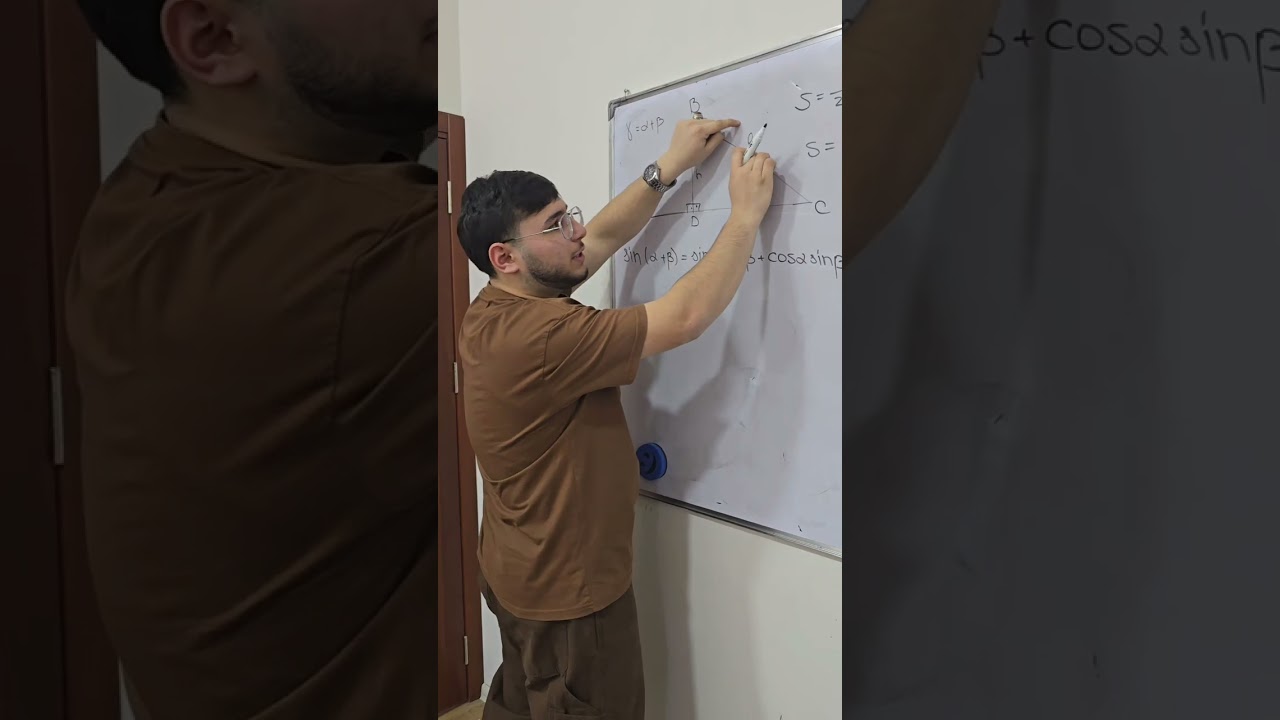 sin(a+b) düsturunun üçbucaq üzərində isbatı
