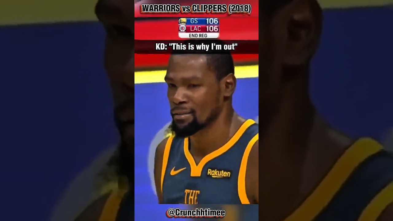 Причина, по которой КД покинул GSW 😱🤯 Финал матча «Уорриорз» против «Клипперс». ЧАСТЬ 1 (2018) 