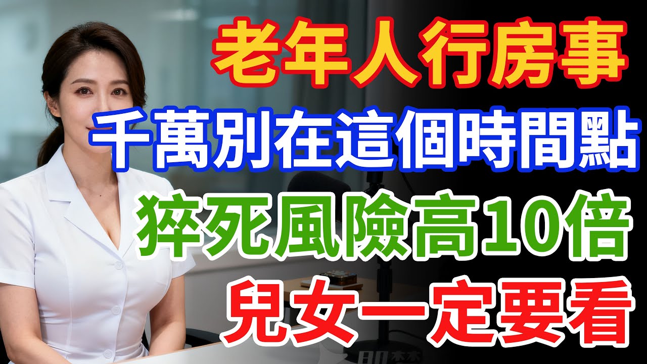 老人行房，千萬別在這個時間點！猝死風險高10倍，兒女一定要看#健康 #两性健康#健康知识#老年健康