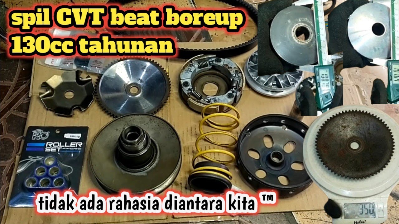 cara upgrade cvt beat bore up 130cc harian | penjelasan detail lengkap