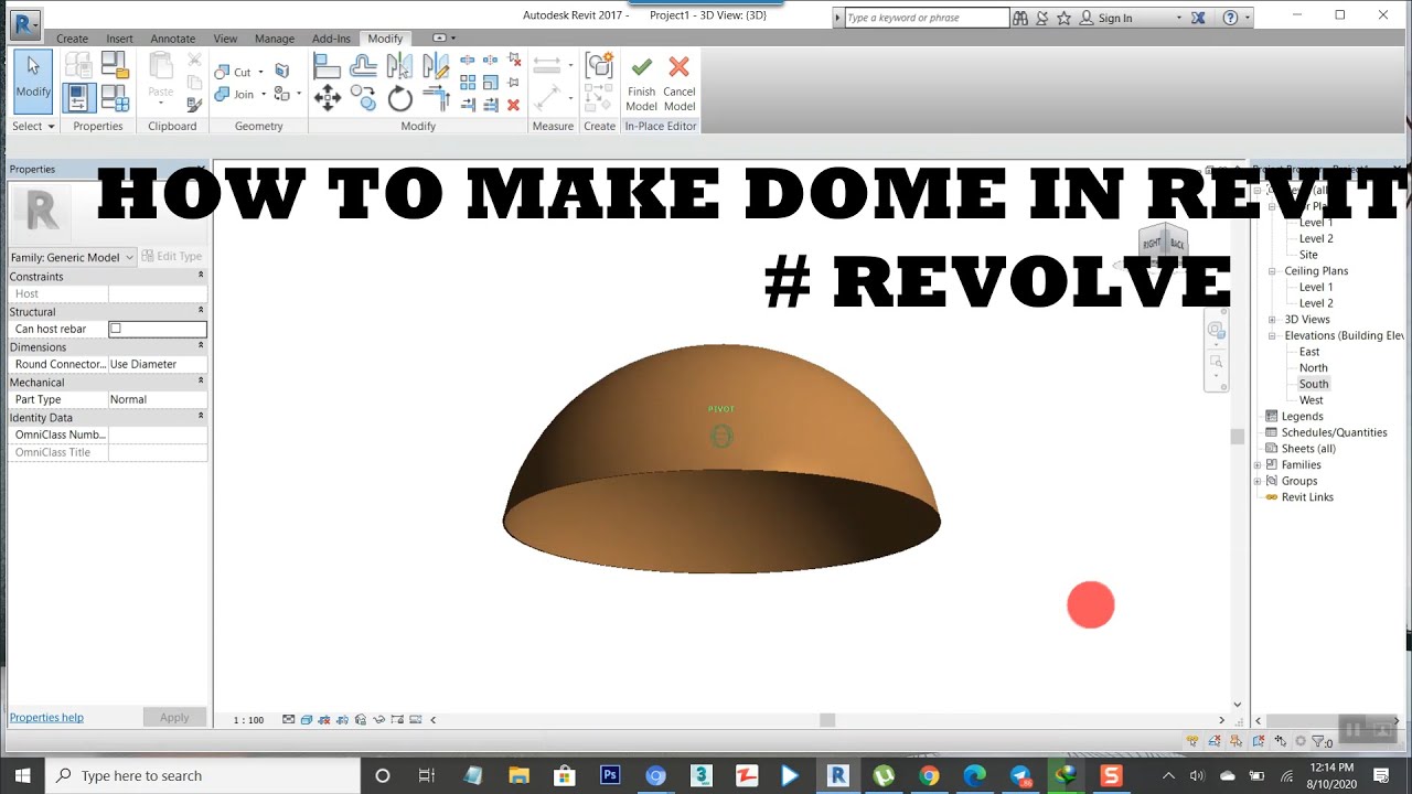 HOW TO MAKE DOME IN REVIT