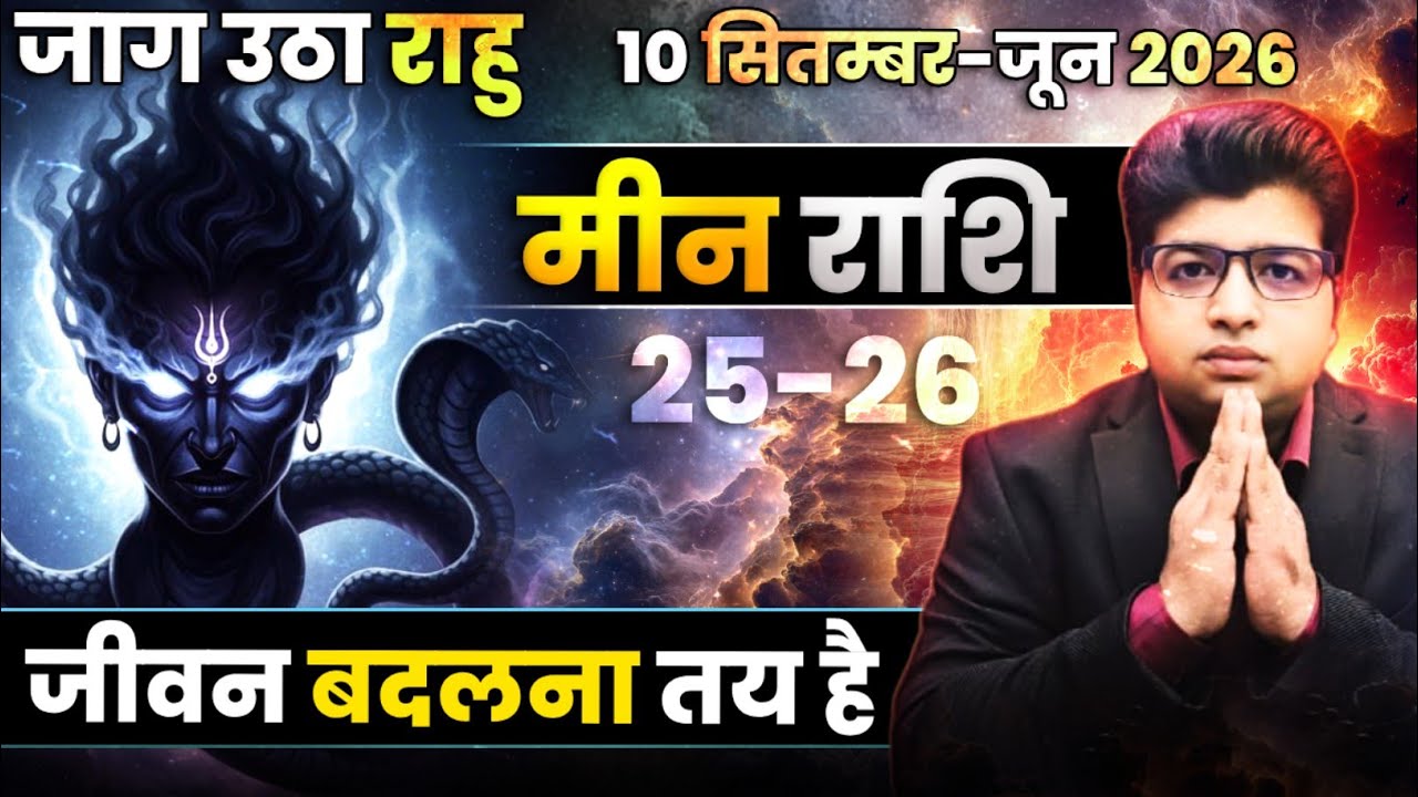 मीन राशि | जाग उठा राहु | 10 सितंबर से 10 जून 2026 तक | जीवन बदलने चाहिए |