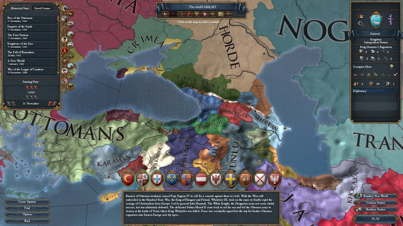 Europa Universalis IV (Imereti/Georgia) - Part 1: Bagrationi Dynasty Divided