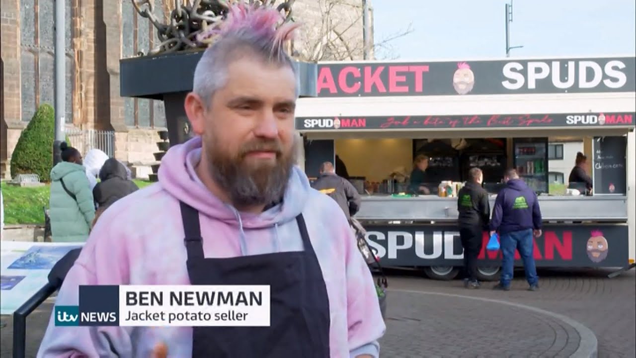 Spudman made famous by TikTok has patrons from all over the world (UK/Global) 1/Feb/2024
