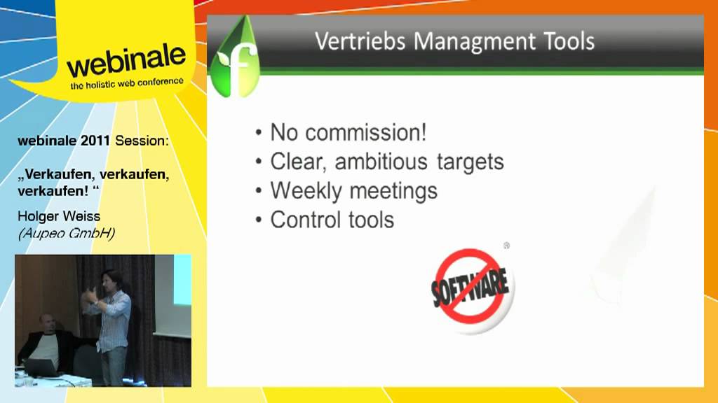 Verkaufen, verkaufen, verkaufen! - Holger Weiss | webinale 2011