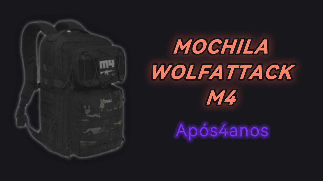 MOCHILA WOLF ATTACK M4 AP&Oacute;S 4 ANOS