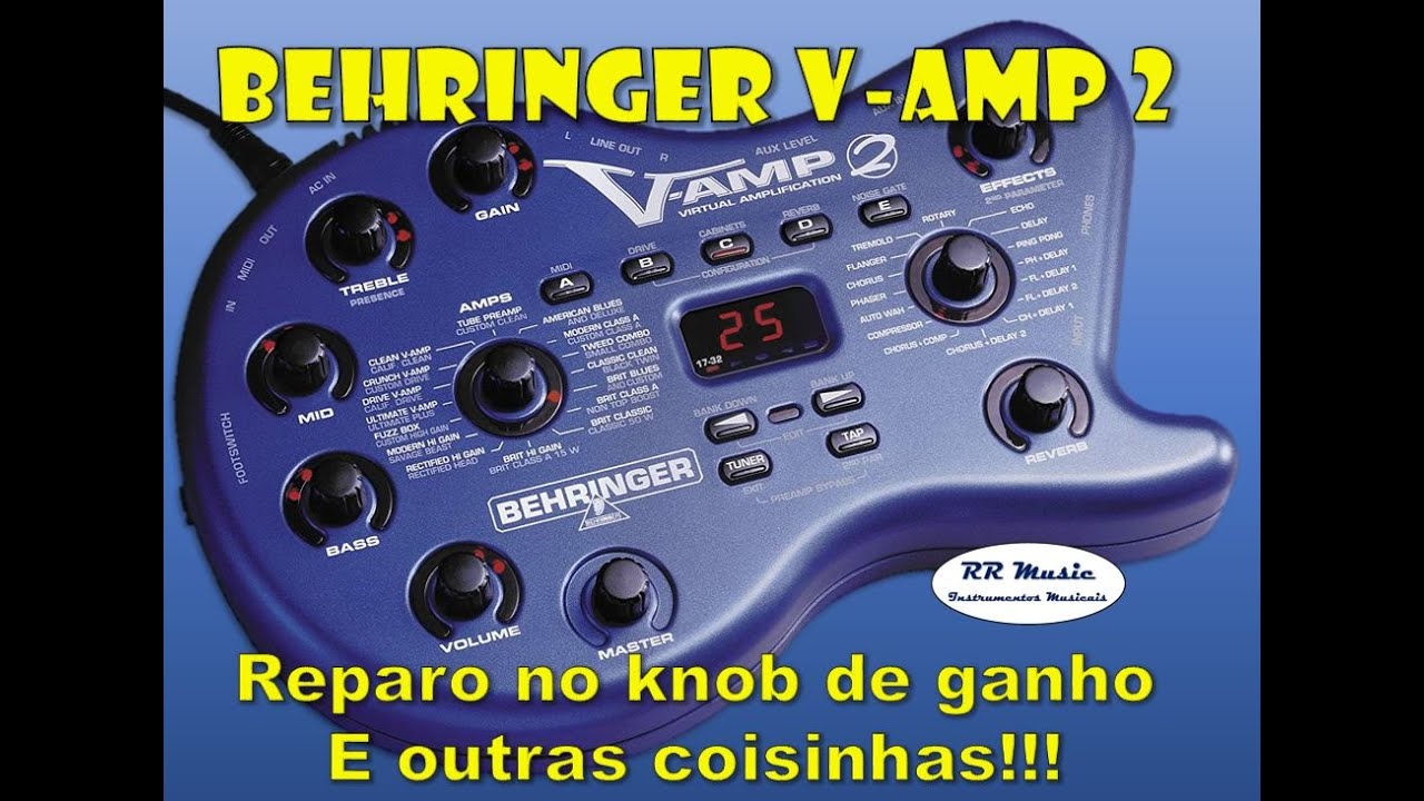 Conserto do botão da Behringer V-AMP 2 - Como consertar e dicas de manutenção