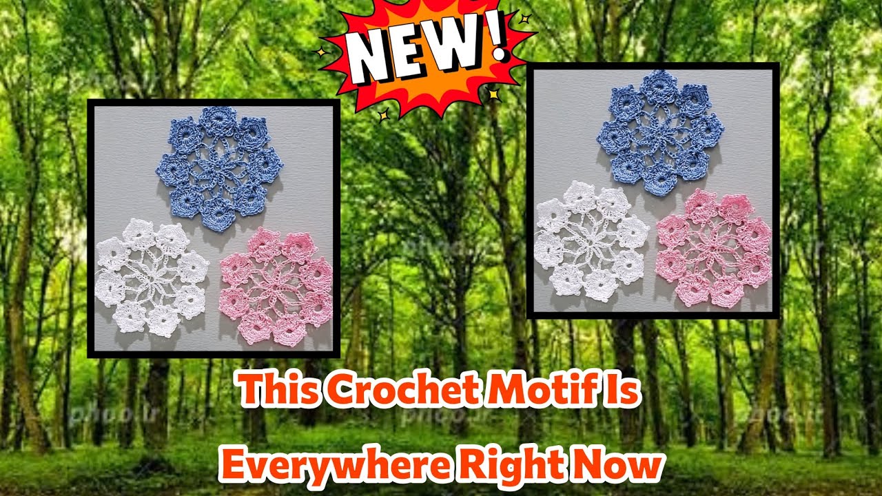 This Crochet Motif Is Everywhere Right Now | Crochet Motif Tutorial with Hook