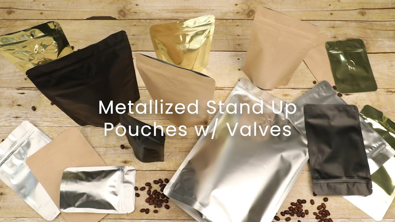 Metallized Stand Up Pouches with Valves