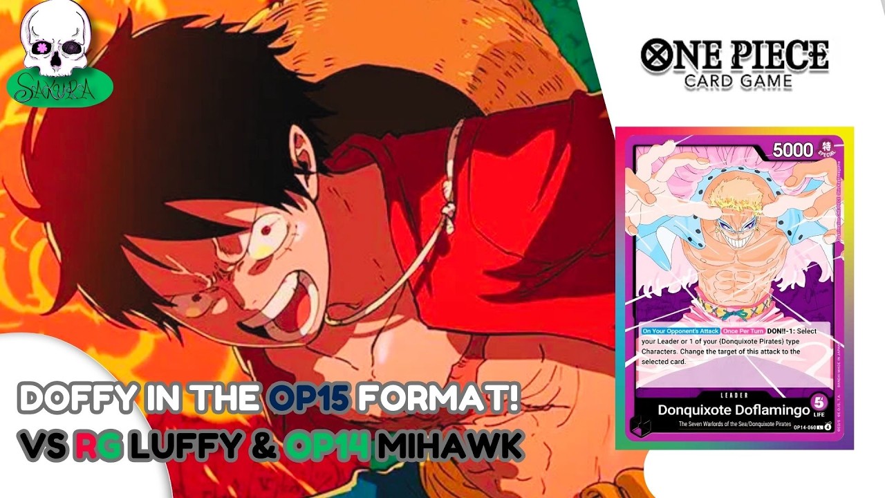 OP14 Doflamingo in the OP15 format - Vs RG Luffy & op14 Mihawk! One Piece TCG