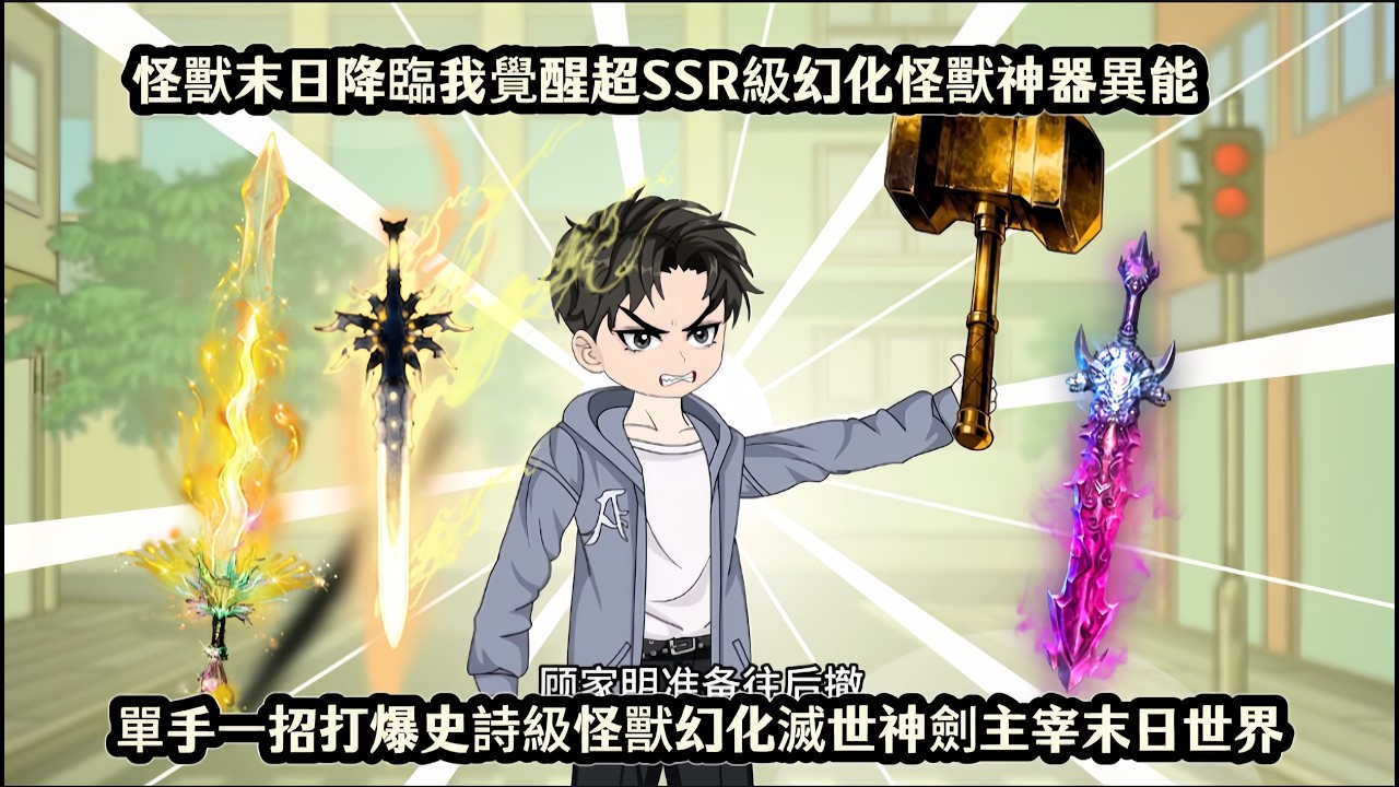 怪獸末日降臨我覺醒超SSR級幻化怪獸神器異能，單手一招打爆史詩級怪獸幻化滅世神劍主宰末日世界