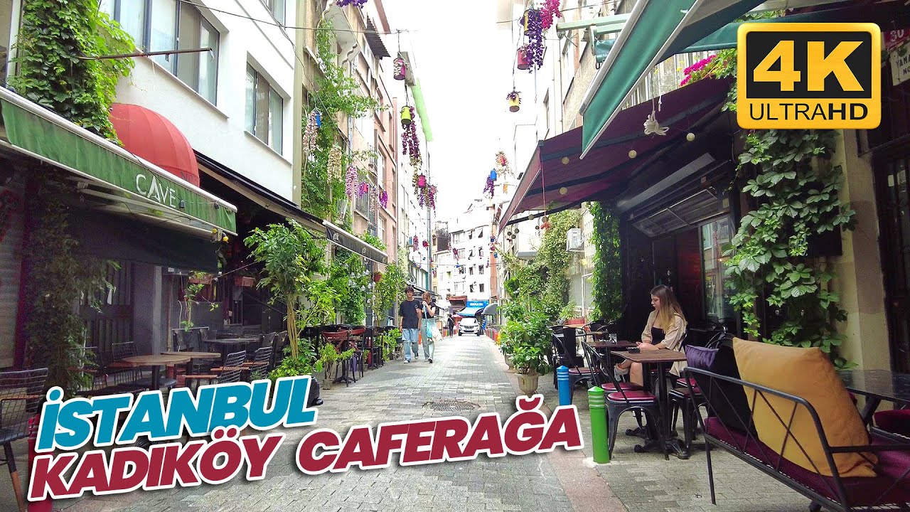 İstanbul Walking Tour | Kadıköy Caferağa | 4K UHD 60fps
