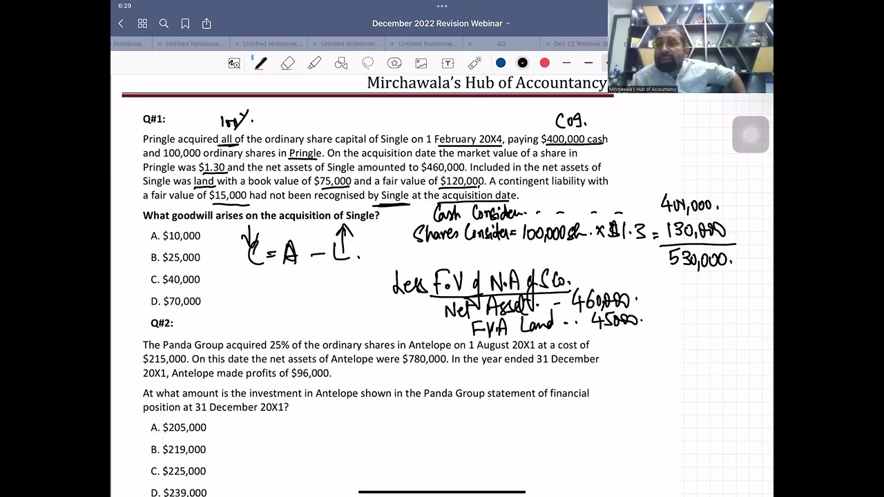 ACCA FR/F7 Revision Webinar | Dec 2022 Attempt | In English | MTQs Practice by Mustafa Mirchawala