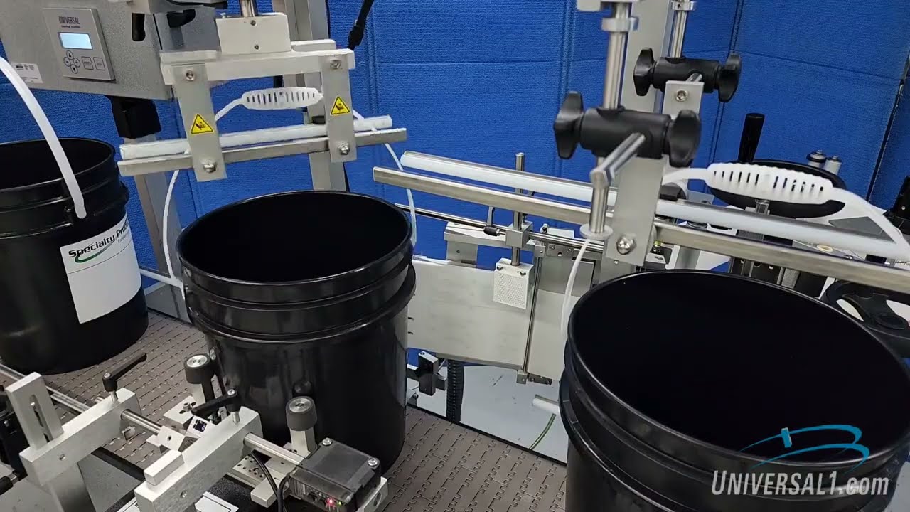 Automatic 5 gallon bucket labeling.