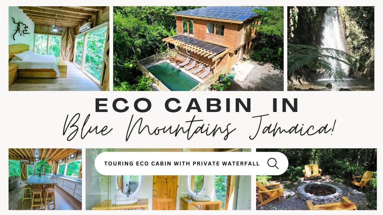 ECO CABIN IN BLUE MOUNTAINS JAMAICA | CABIN TOUR | CABIN IN PORTLAND JAMAICA | PRIVATE WATERFALL