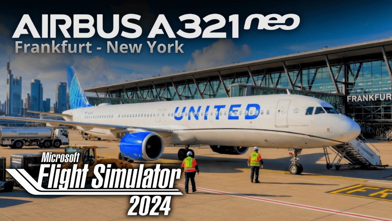PODCAST Y VUELO | FRANFURT (EDDF) - NEW YORK ( KEWR ) | iniBuilds A321NEO MSFS2024 Español