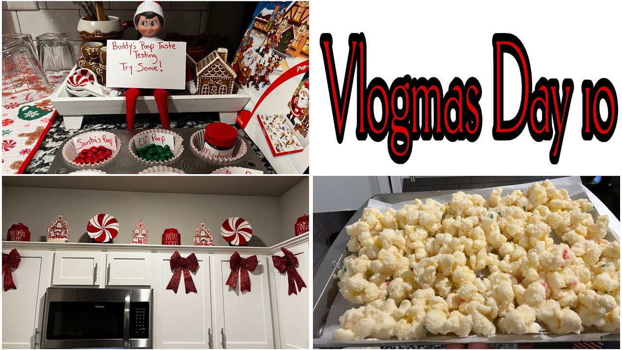 Vlogmas Day 10 / Making Chocolate Puffcorn / Poop Taste Test / Cabinet Decor
