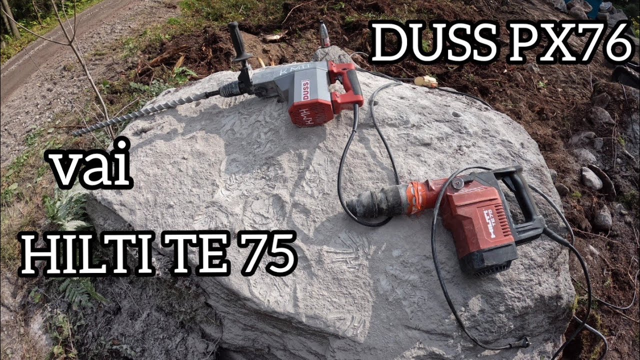 HILTI TE75 vai DUSS PX76 Reiän poraus kiveen 30mm × n700mm poralla