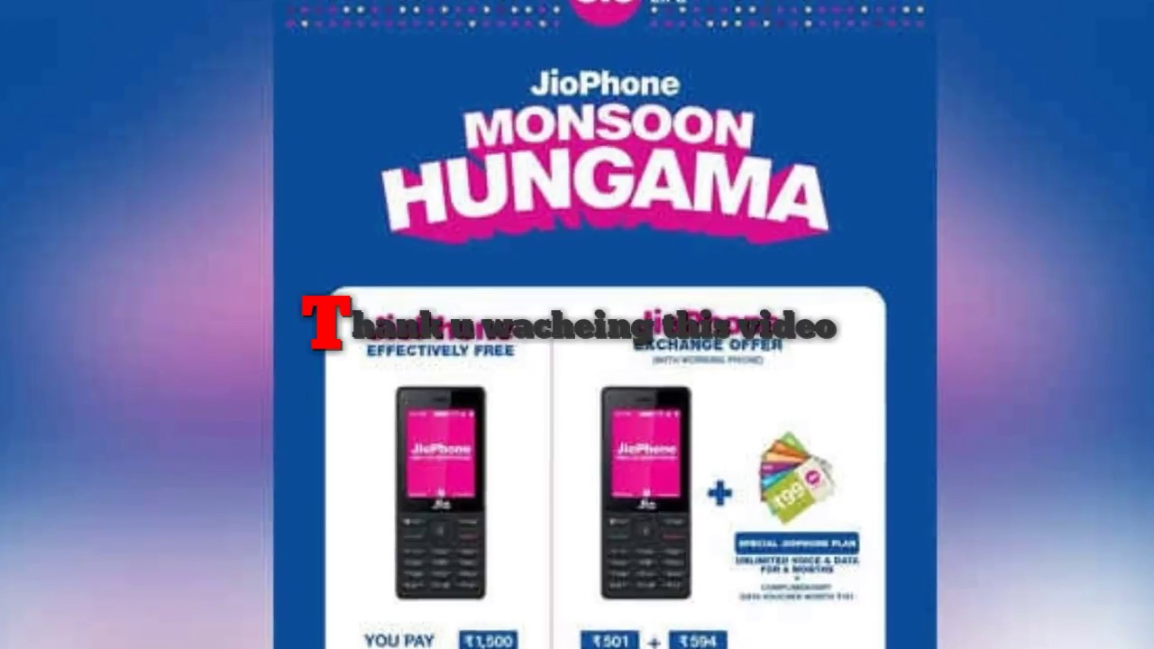 Jio Monsoon Hungama OFFER Details
