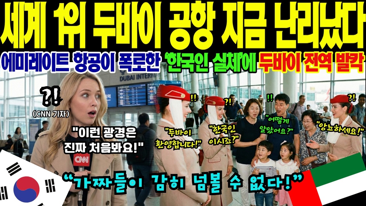 두바이 국제공항 시스템 마비? 한국인들 때문에 공항 전체가 발칵 뒤집힌 충격적 이유