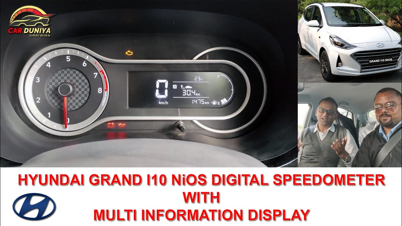 Hyundai Grandi10 NiOS Digital Speedometer Display (Digital Instrument Panel) Explain