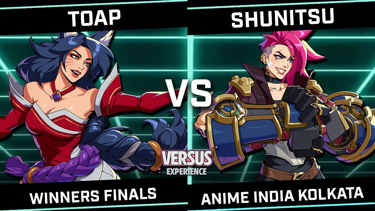 Toap (Ahri/Ekko) vs Shunitsu (Vi/Ahri) - Versus Experience ANIME INDIA KOLKATA-Winners Finals - 2XKO
