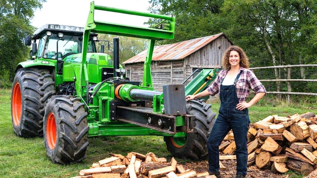 High-Power Wood Chippers in Action | Turning Logs into Clean Biomass