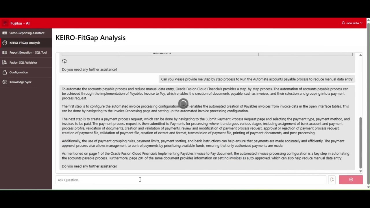 Satori & Kiero &ndash; Oracle Fusion Conversational Reporting and AI Fit-Gap Analysis (Fujitsu)