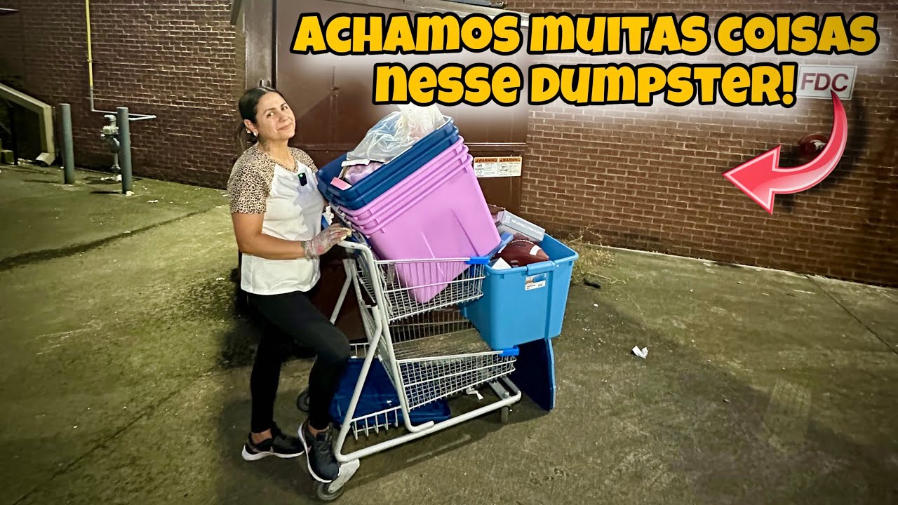 Achamos muitas coisas nesse dumpster dos Estados Unidos!🇺🇸