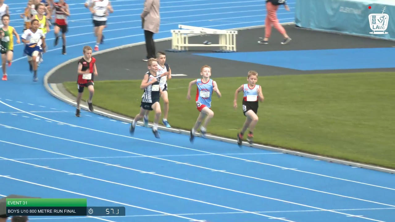 Boys U10 800m Final: 2021 Commonwealth Bank State Track and Field Championships // LAVicTV