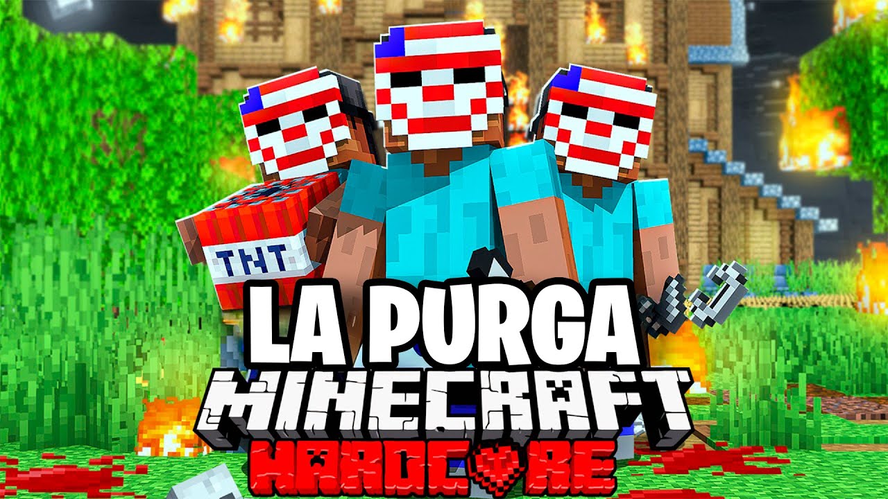 100 Jugadores Simulan LA PURGA en Minecraft...