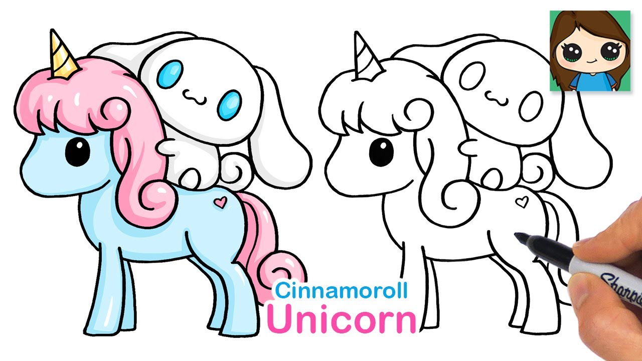 How to Draw Cinnamoroll Riding a Unicorn