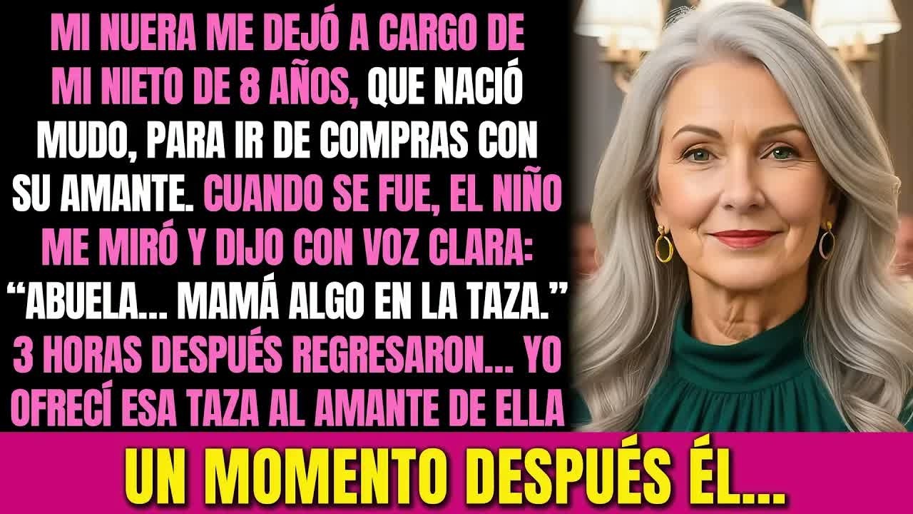 Mi nuera me dejó con mi nieto mudo para irse con su amante… así que le di una lección