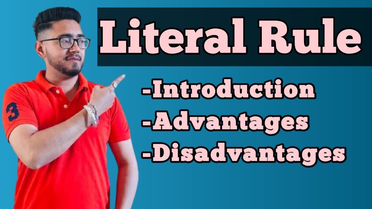 Literal rule of interpretation | advantages and disadvantages of literal rule | by law with twins
