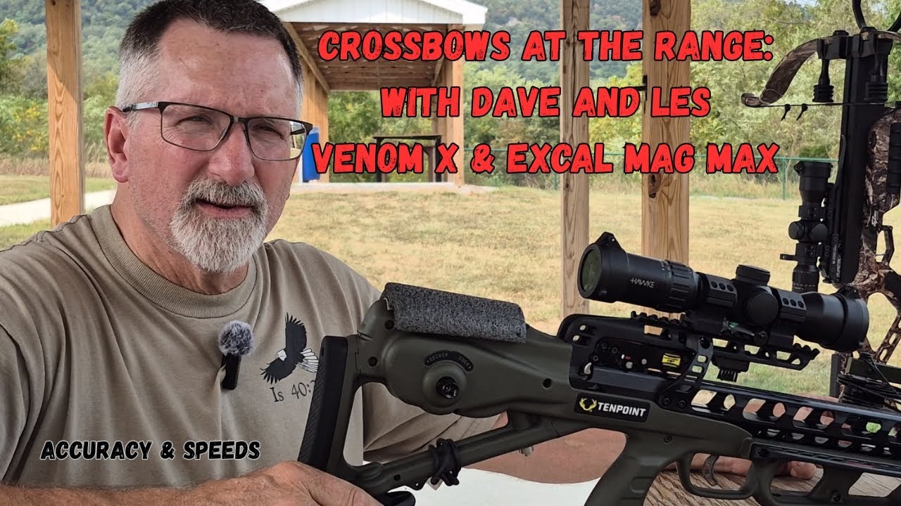 Dave & Les at the range with the Tenpoint Venom X and Excalibur Mag Max