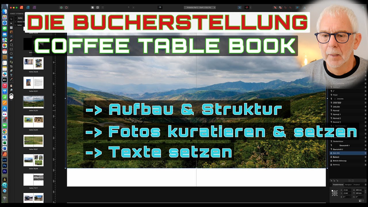 Tutorial Bucherstellung - Coffee Table Book | Buchstruktur - Fotos kuratieren - Texte setzen