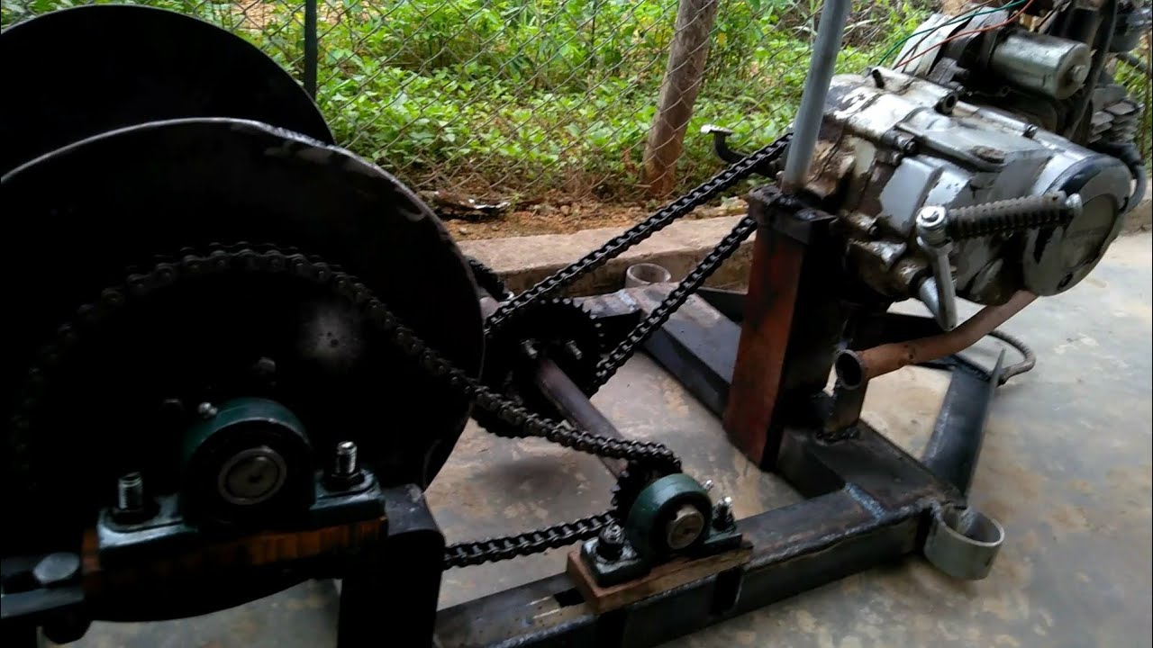 Cách chế máy tời đơn giản nhẹ gọn và khỏe bằng xe máy