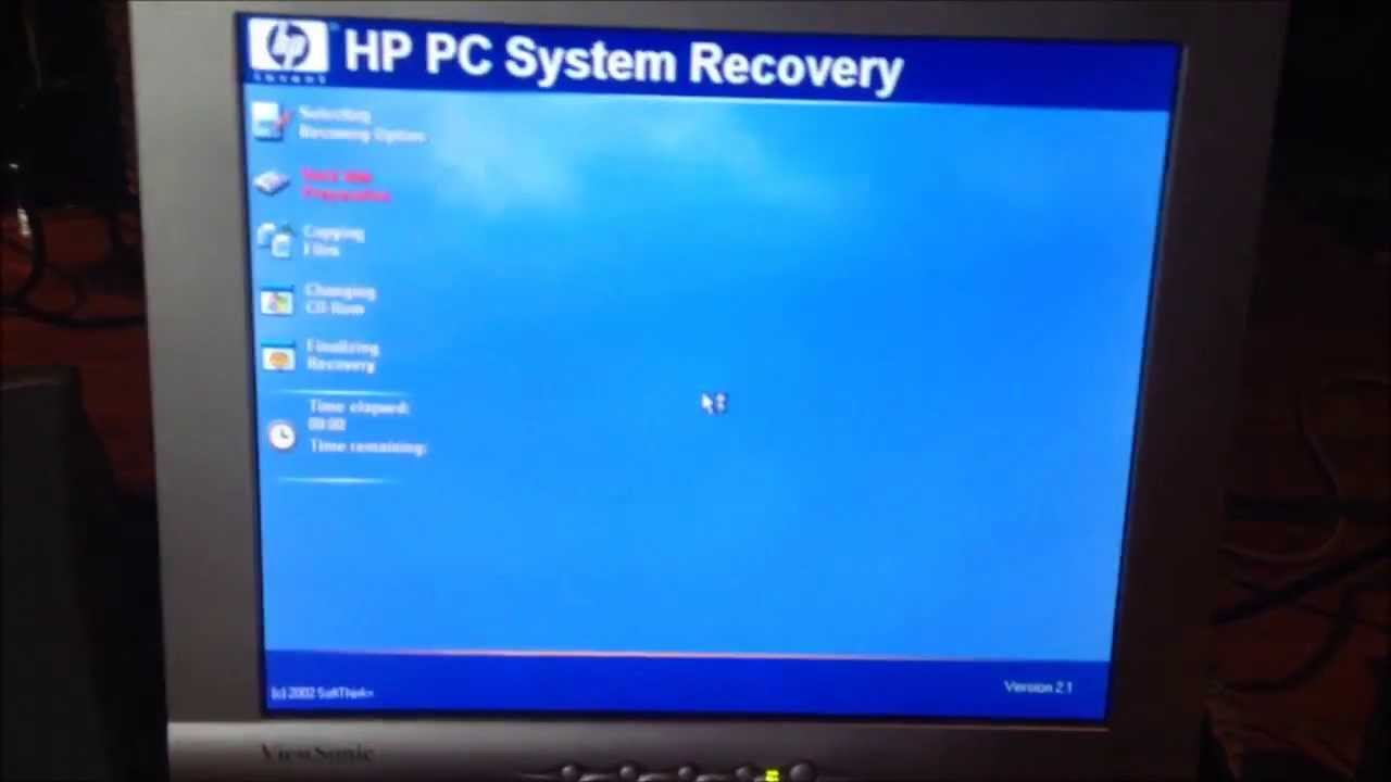 Restoring The HP Pavilion 753n To The Factory Windows Install