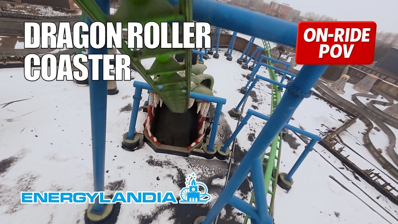 Dragon Roller Coaster - On-Ride POV - Energylandia