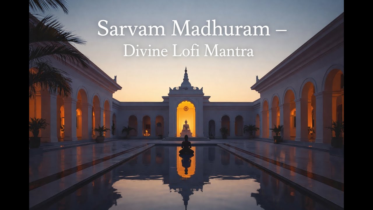 Sarvam Madhuram – Divine Lofi Mantra | Angelic Female Voice | Krishna Meditation Music