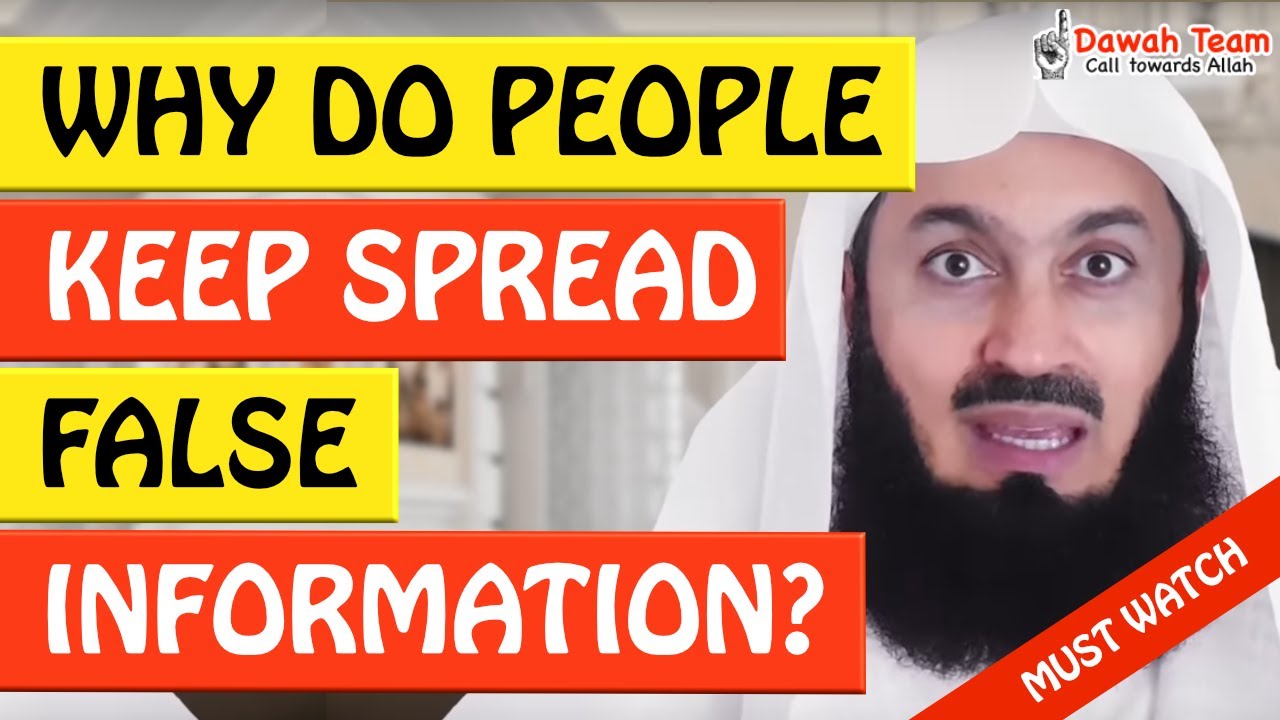 🚨WHY DO PEOPLE SPREAD FALSE INFORMATION ?🤔 ᴴᴰ - Mufti Menk