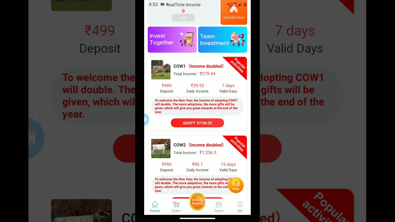 cloud Cow part -2 earning money 💰💰 app in second #cloudcow #shorts