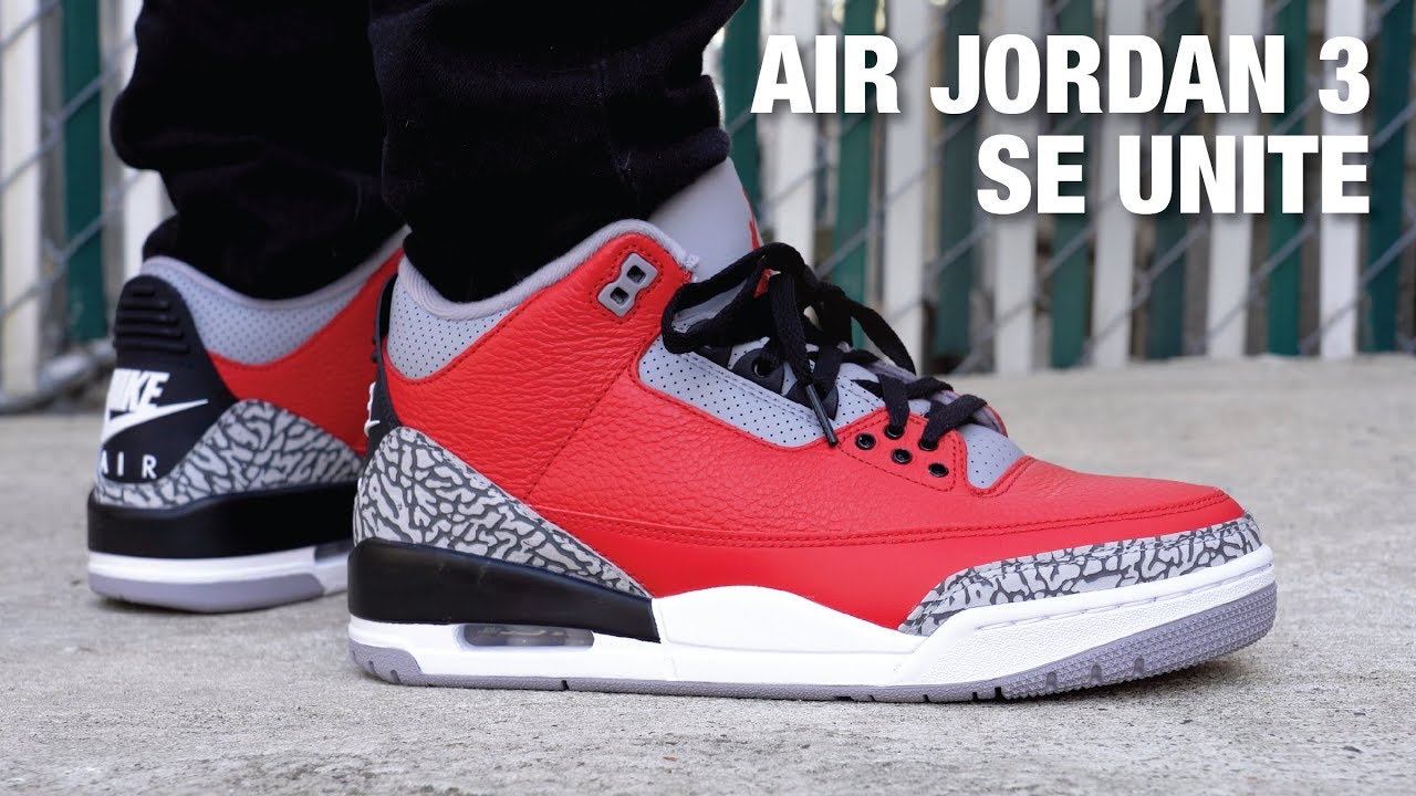 Air Jordan 3 SE UNITE Fire Red REVIEW & ON FEET
