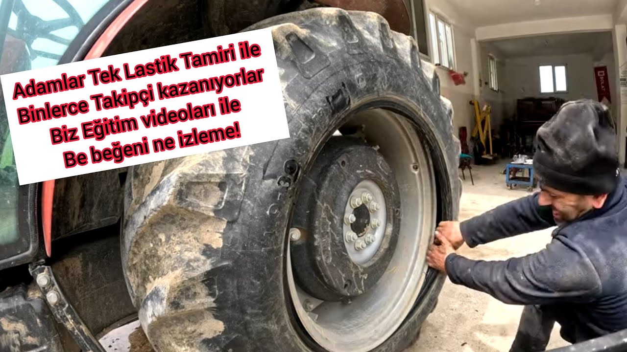 Tümosan Traktörün Arka Lastik Değişlimi ve Jant Aralarını Genişlettik
