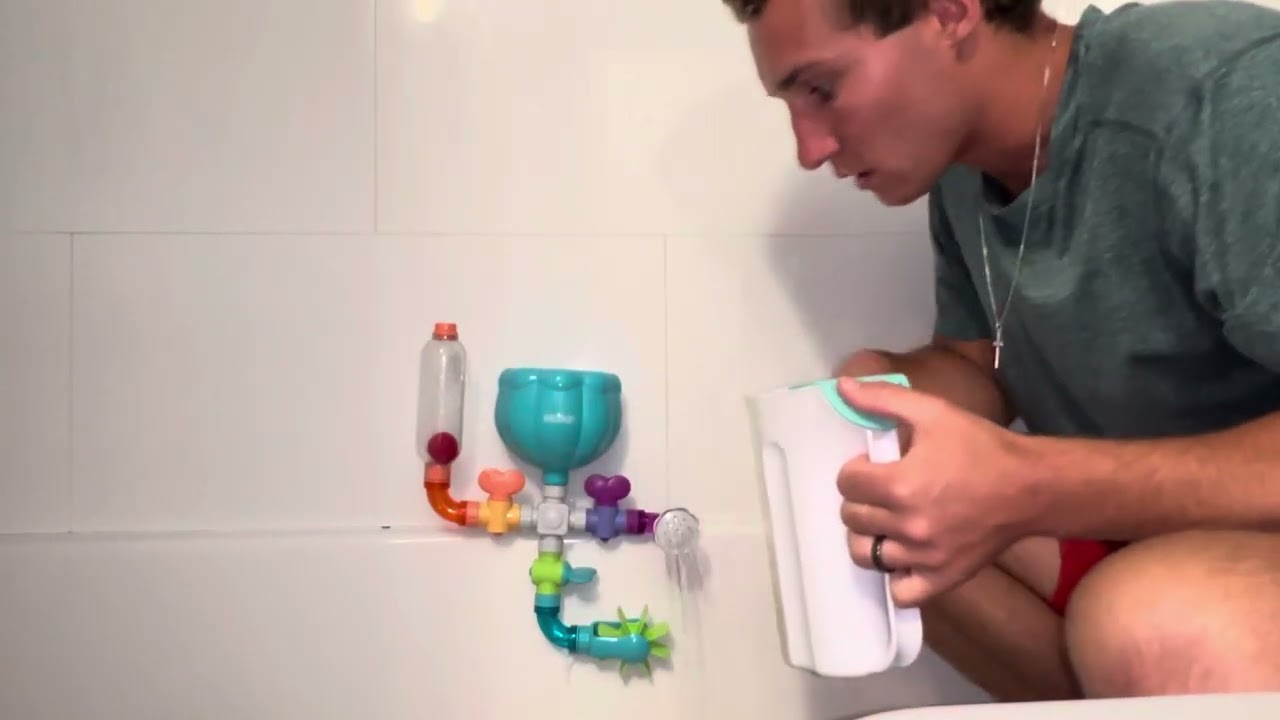 Overview of the Nuby Wacky Waterworks Pipes Bath Toy (link in description)