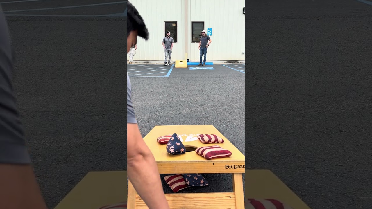 #Cornhole Game 1 during morning break 02/26/26