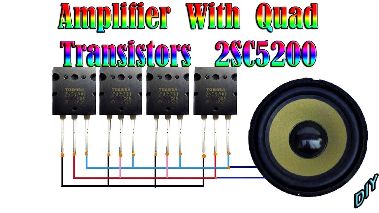 Diy Amplifier Extreme Powerful Bass With Quad Transistors 2SC5200 | STC