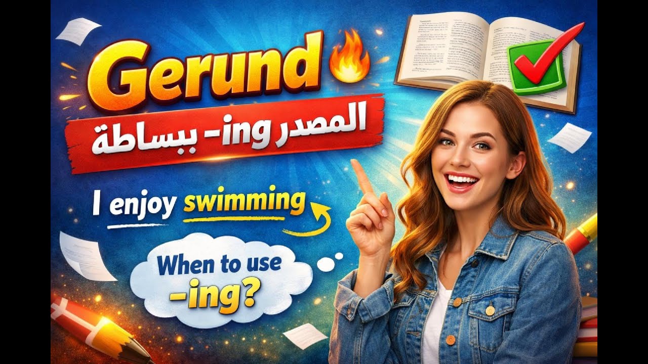 تعلم الـ Gerunds خطوة بخطوة | المصدر المنتهي بـ ing