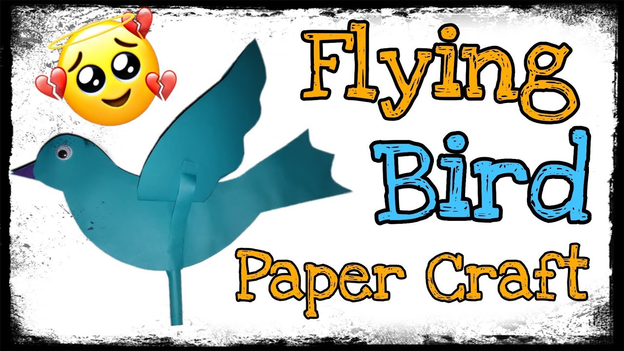Flying Bird || How To Make Paper Flying Birds || Moving Bird ||Fun Learning for kids Concept Birds