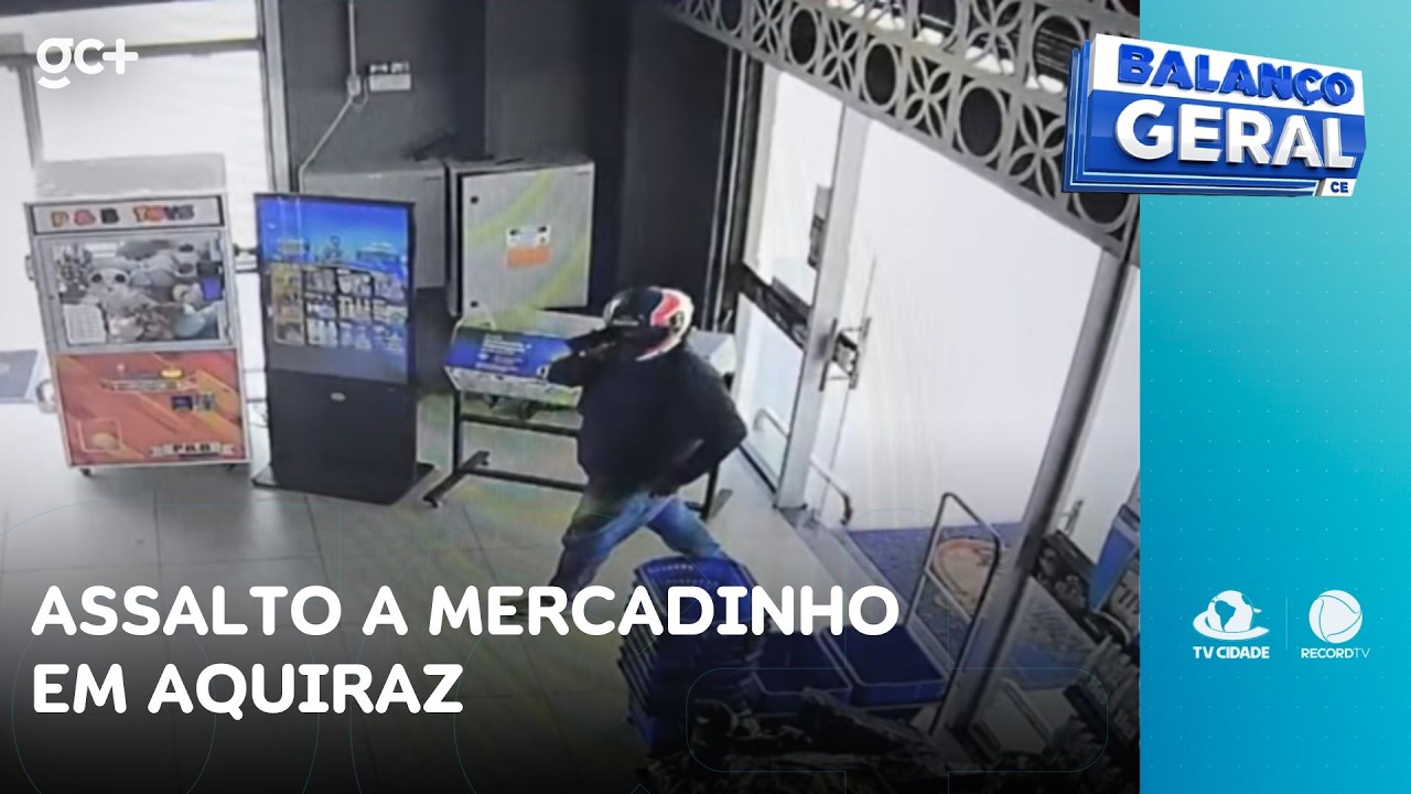 Assalto contra mercadinho termina em perseguição e bandido preso em Aquiraz | Balanço Geral CE